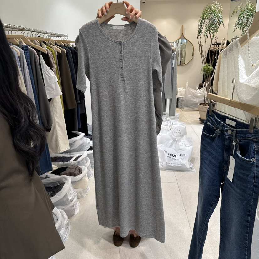 GRACIA韓國直郵女裝新品休閑熱賣人氣時尚推薦連衣裙紐扣GRACIA連衣裙