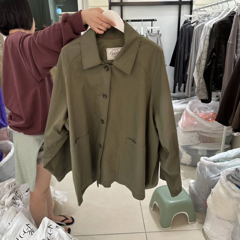 EGG IS韓國代購女士新品休閑時尚熱賣推薦真品人氣夾克透明EGG IS夾克