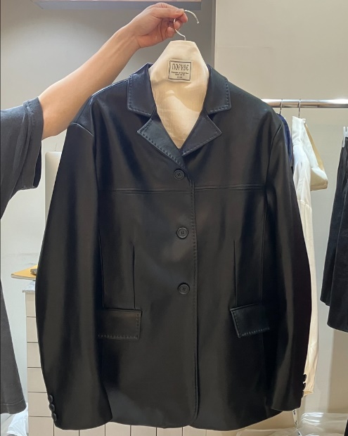 NOFYBE東大門實拍女士新品26春夏人氣真品時尚推薦職業皮衣NOFYBE皮衣