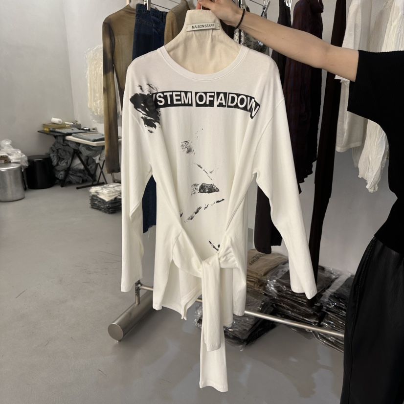 DOUBLE STANDARD/LE SMOKING/MAISONSTAFF東大門直郵女士新品熱賣長袖T恤MAISONSTAFF長袖T恤