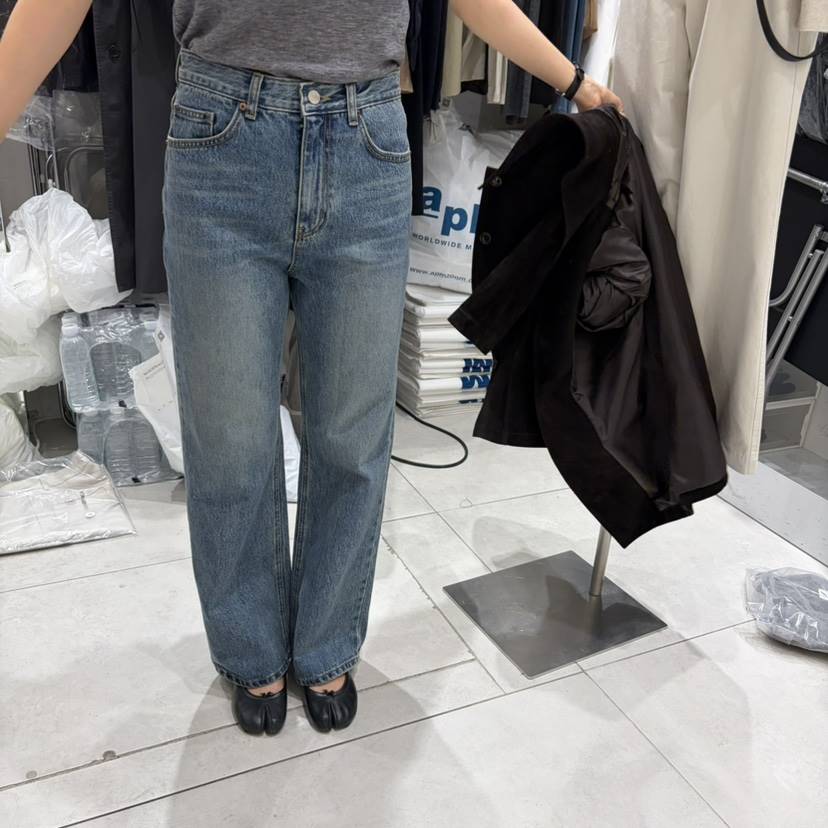 WOOD SAGE東大門代購女士新品推薦休閑牛仔褲水洗牛仔布WOOD SAGE牛仔褲