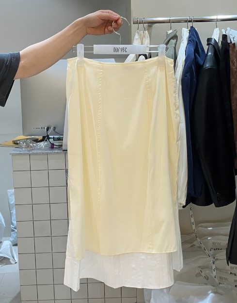NOFYBE東大門直郵女裝新品真品熱賣26春夏半身裙中短裙撞色NOFYBE半身裙/中短裙