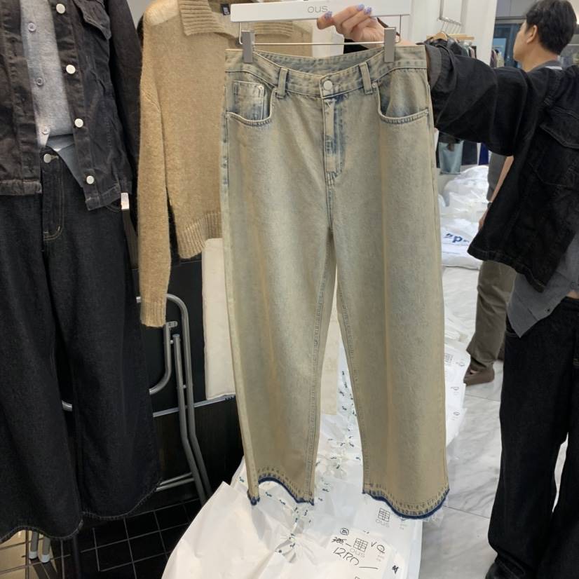 OUS/INCH-L韓國直郵女裝新品休閑真品熱賣人氣推薦牛仔褲OUS/INCH牛仔褲