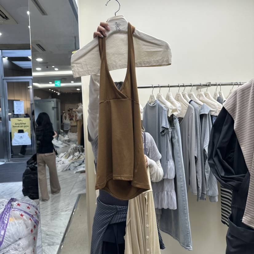 AMOEBA東大門實拍女士新品推薦真品休閑人氣時尚吊帶背心AMOEBA吊帶/背心