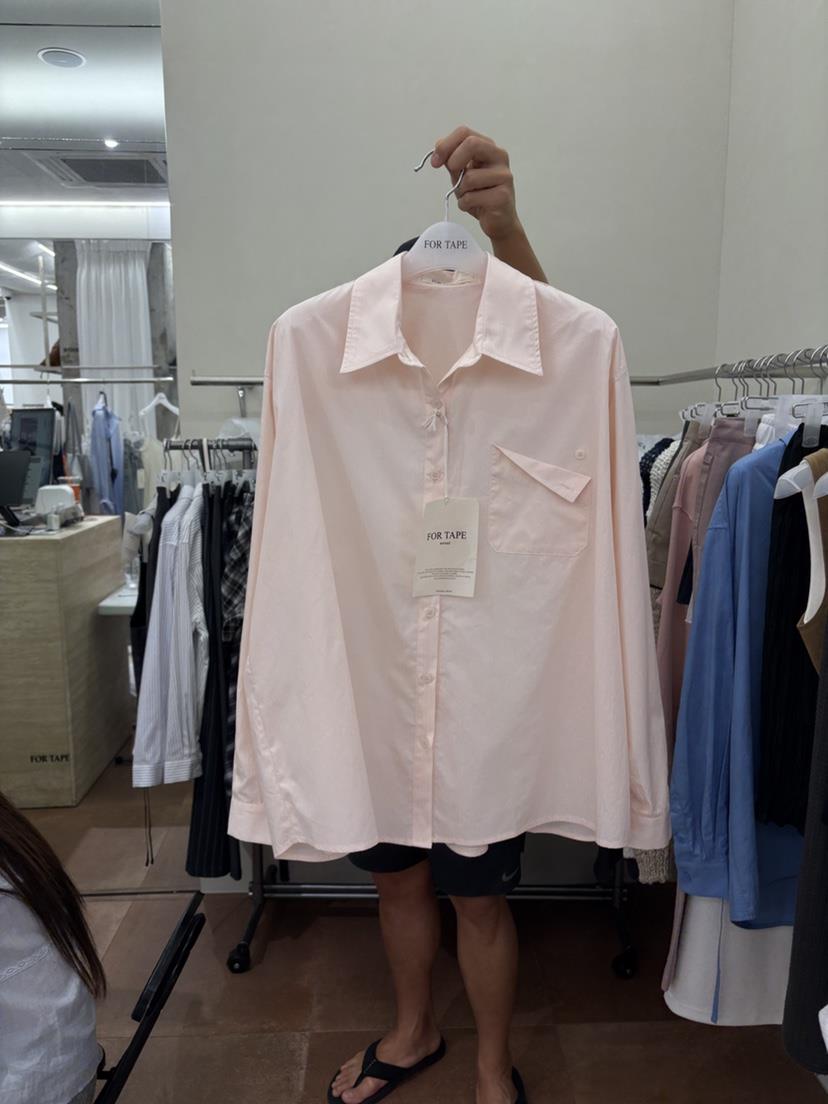 FOR TAPE東大門代購女士新款推薦熱賣襯衫蕾絲衫口袋棉質FOR TAPE襯衫/蕾絲衫