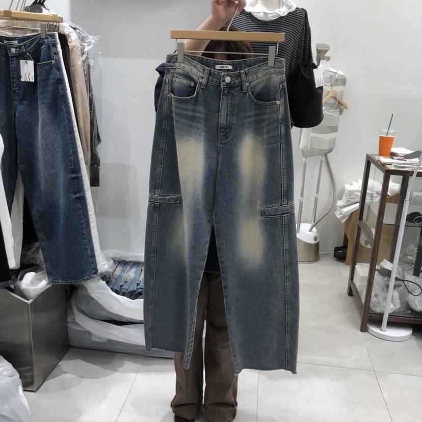 ANN MARGRET韓國代購26秋冬新品休閑牛仔褲打折GRETA.Y牛仔褲