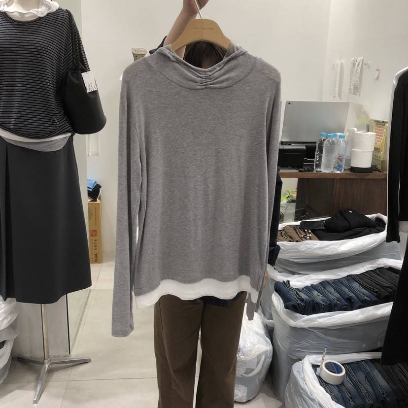 ANN MARGRET東大門直郵女裝新品推薦長袖T恤連帽衫GRETA.Y長袖T恤
