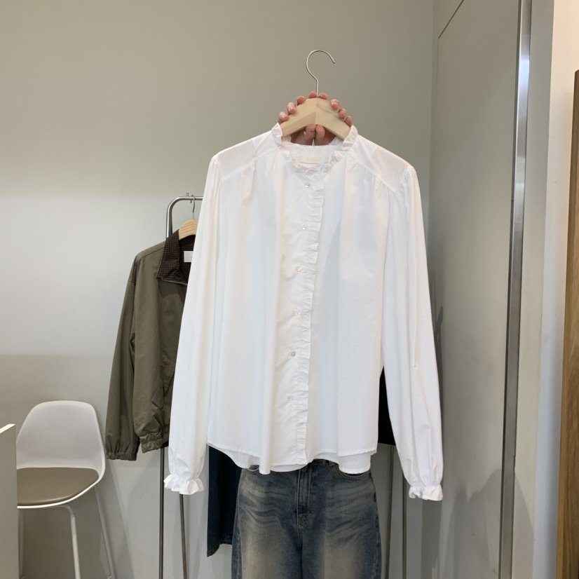 OUTRENE東大門代購26秋冬新品人氣真品休閑推薦襯衫蕾絲衫OUTRENE襯衫/蕾絲衫