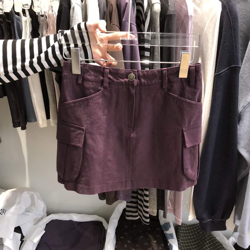 RIVEROOM東大門直郵女士新品真品推薦休閑熱賣時尚短裙口袋RIVEROOM短裙