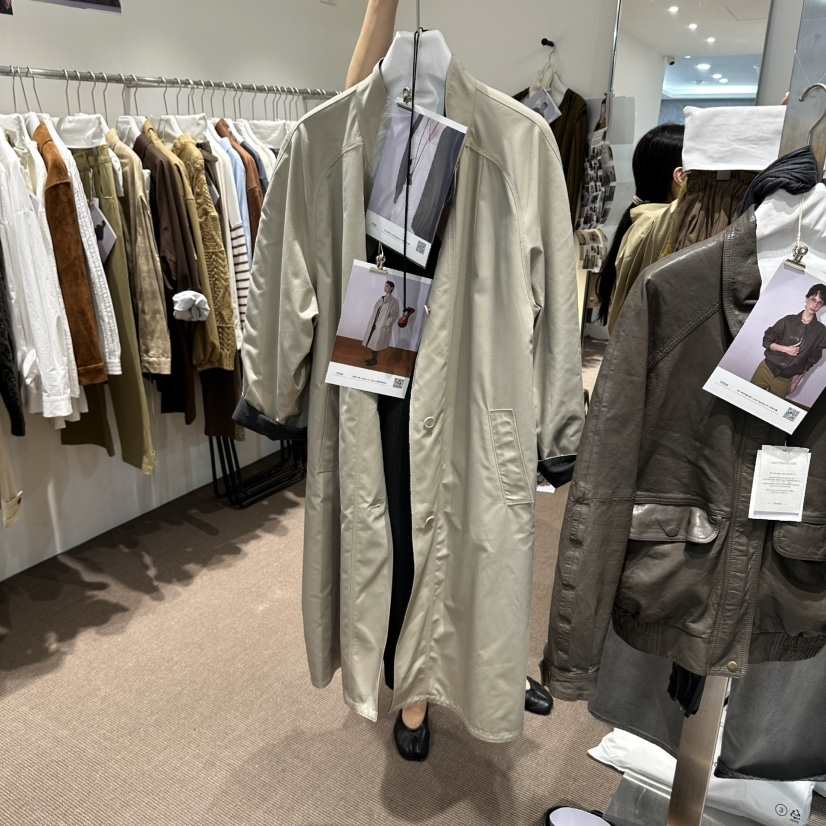 OVERTAKE東大門代購女士新品時尚熱賣休閑人氣真品長款風衣OVERTAKE長款風衣