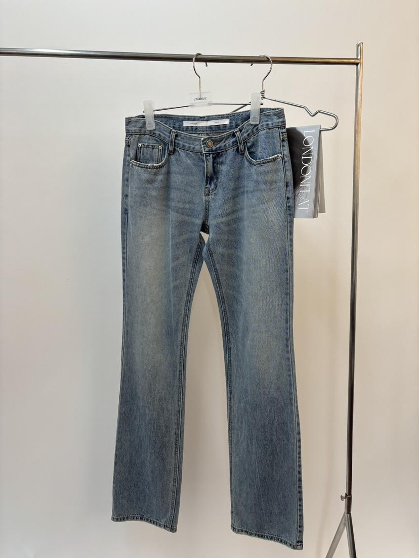 LONDON FLAT韓國代購女裝新品休閑時尚真品熱賣人氣牛仔褲LONDON FLAT牛仔褲