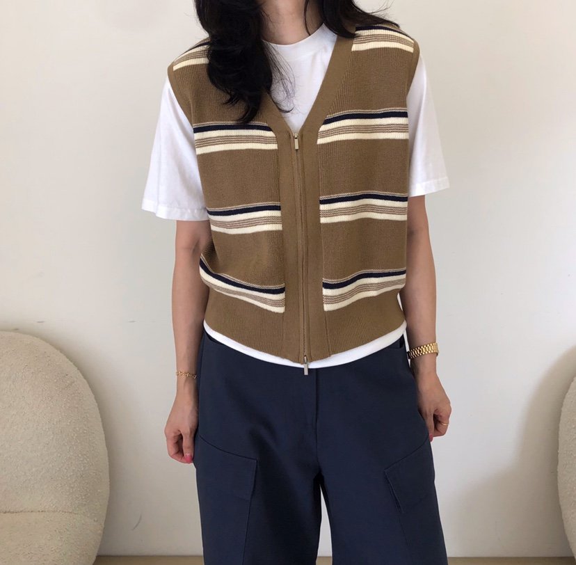 GLAD SOME韓國代購26秋冬新款真品時尚馬甲不含內搭拉鏈GLAD SOME馬甲