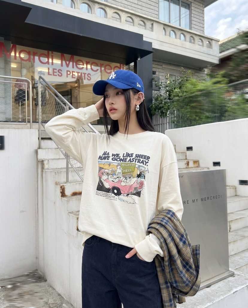 GLAD SOME韓國代購女裝新款推薦真品熱賣人氣休閑長袖T恤GLAD SOME長袖T恤