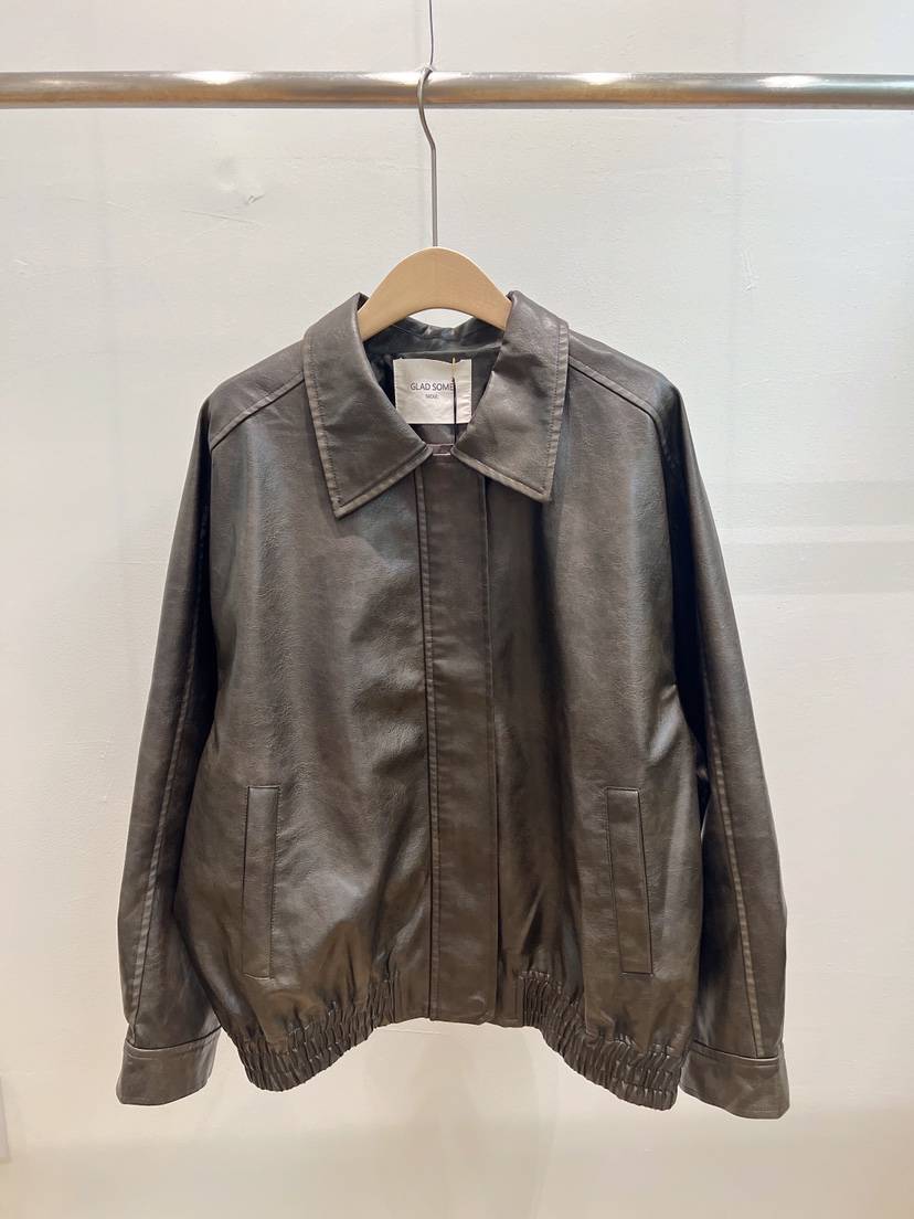 GLAD SOME韓國直郵女裝新款人氣推薦休閑真品熱賣皮衣皮革GLAD SOME皮衣