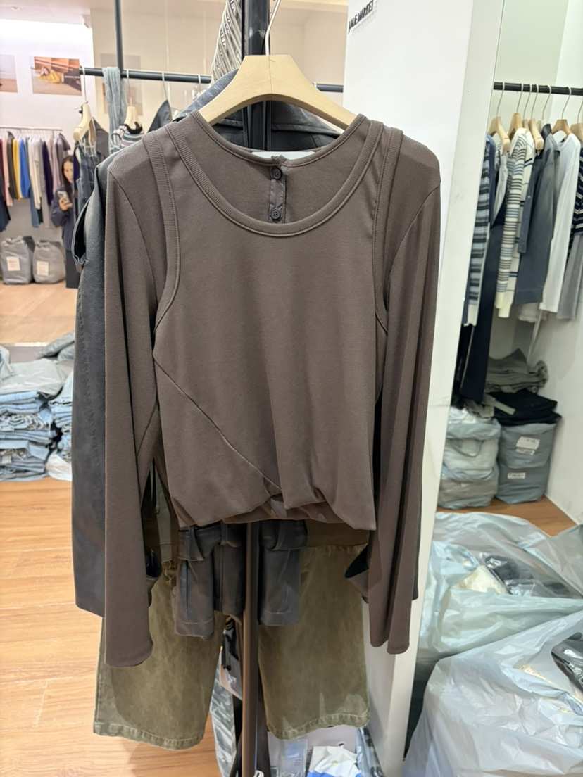 JADEMARKET韓國代購女士新品時尚真品推薦人氣休閑長袖T恤JADE SEOUL_MARKET長袖T恤