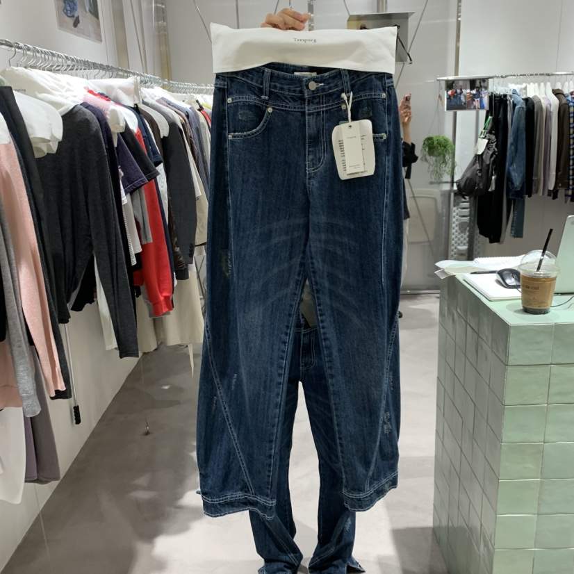 TEMPTING東大門實拍26秋季新品人氣休閑時尚真品推薦牛仔褲TEMPTING牛仔褲