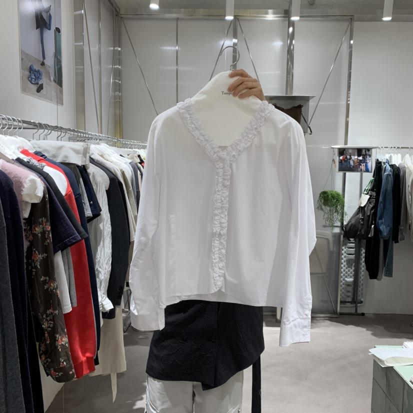 TEMPTING韓國代購26秋冬新品時尚推薦真品休閑襯衫蕾絲衫TEMPTING襯衫/蕾絲衫