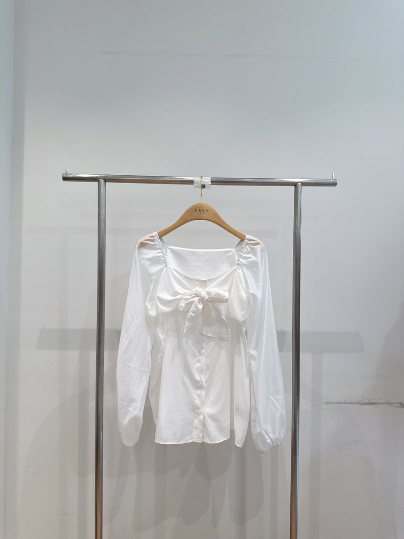 FAVE-L東大門實拍女士新品真品時尚休閑推薦襯衫蕾絲衫絲帶FAVE-L襯衫/蕾絲衫
