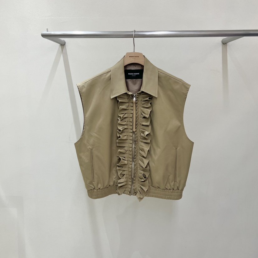 MARIE MARIE東大門代購女士新品人氣休閑推薦馬甲荷葉邊MARIE MARIE馬甲