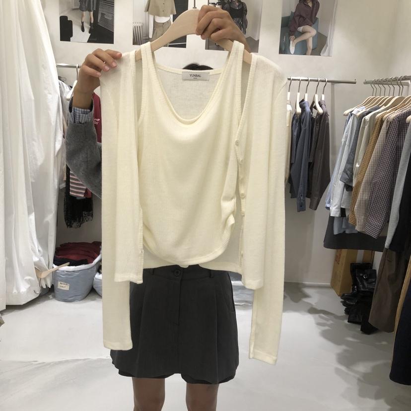 A Flan東大門直郵女士新品人氣真品熱賣套裝套裝開衫無袖AFN/FLAN EDITION套裝