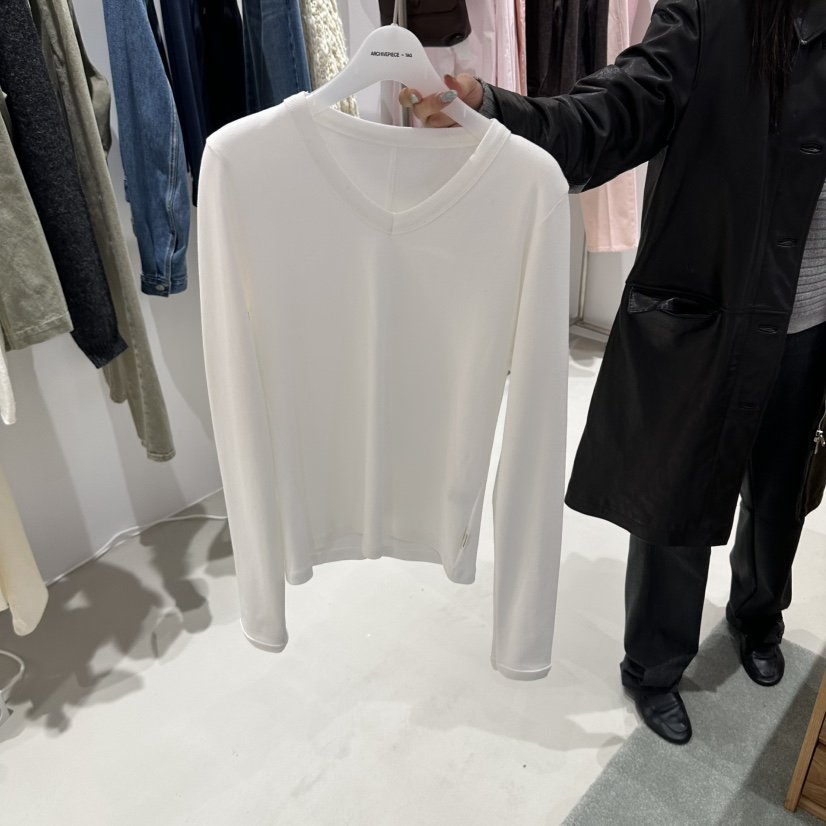 X東大門代購26秋冬新品人氣真品推薦時尚熱賣休閑長袖T恤ARCHIVEPIECE TAG長袖T恤
