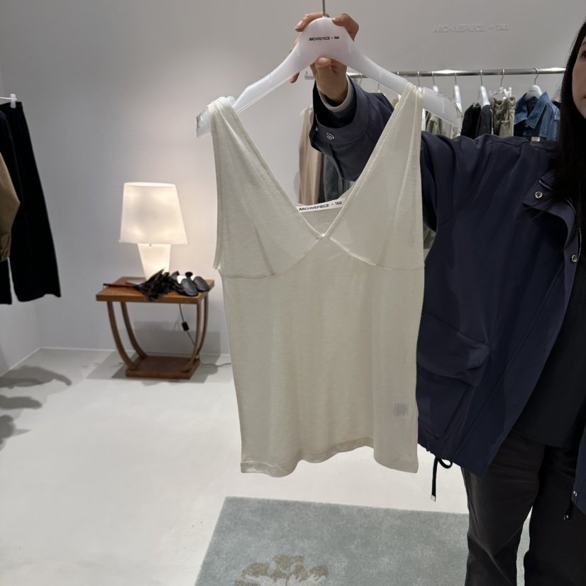 X韓國直郵26秋冬新品推薦人氣休閑熱賣時尚真品吊帶背心ARCHIVEPIECE TAG吊帶/背心