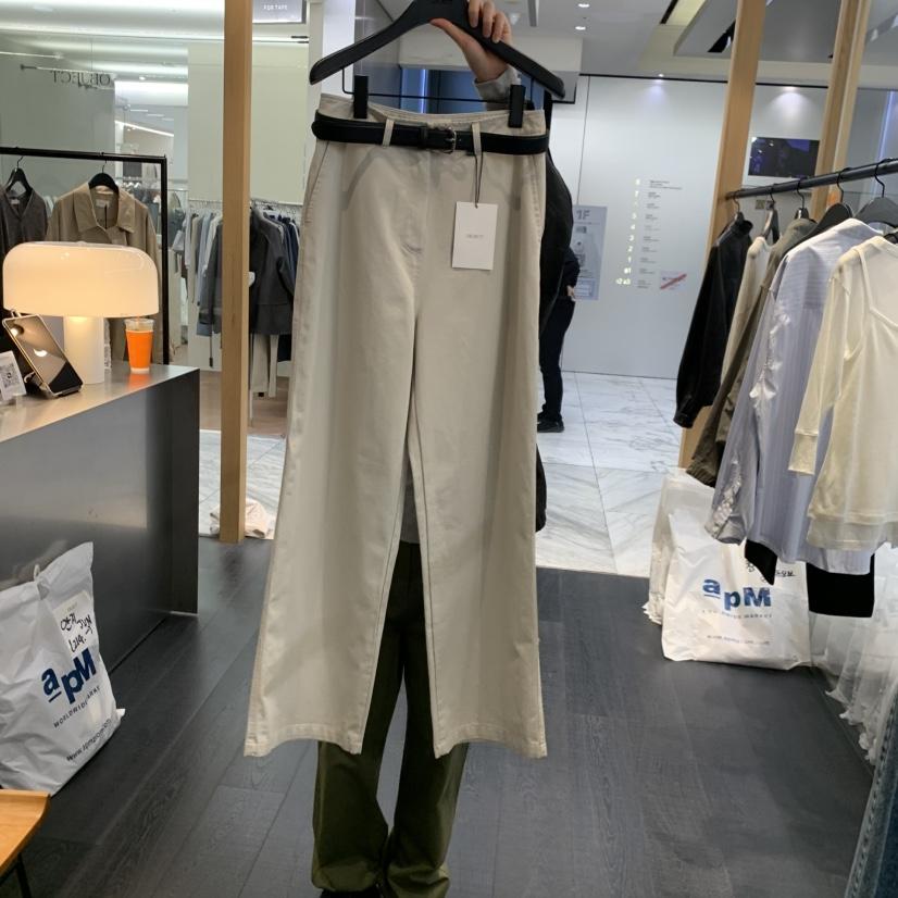 OBJECT韓國代購女裝新款人氣休閑熱賣推薦休閑褲不含腰帶OBJECT休閑褲