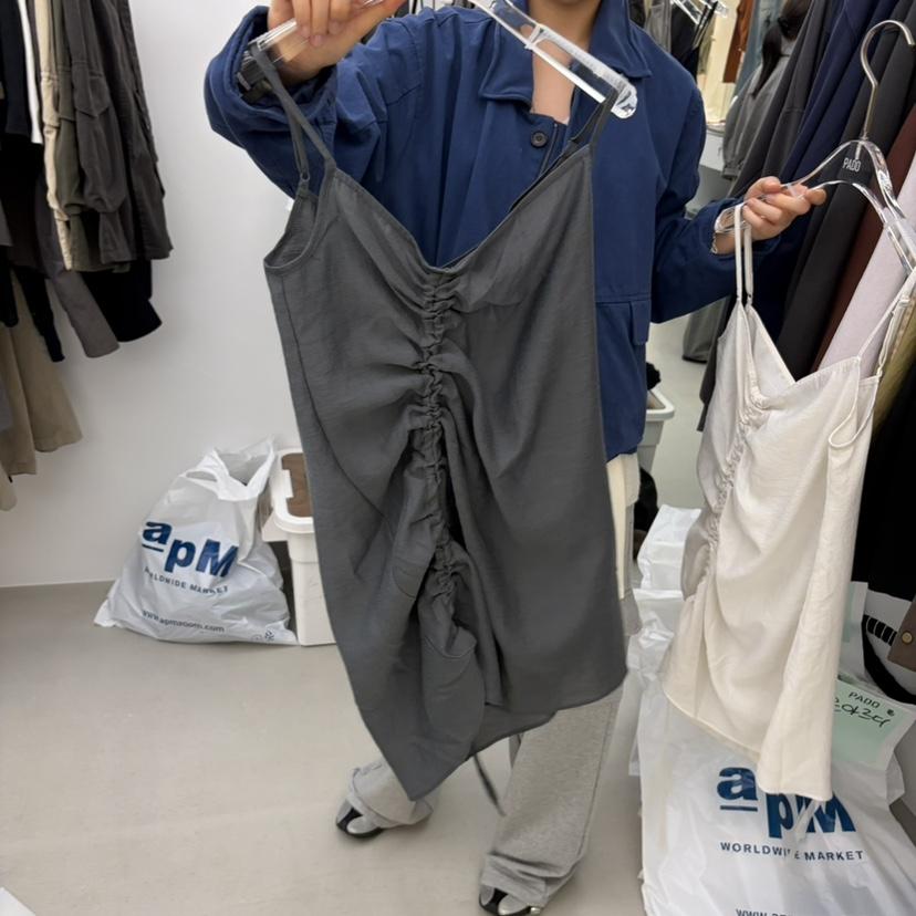 PADO韓國直郵26秋季新款真品休閑熱賣推薦時尚連衣裙褶皺PADO連衣裙