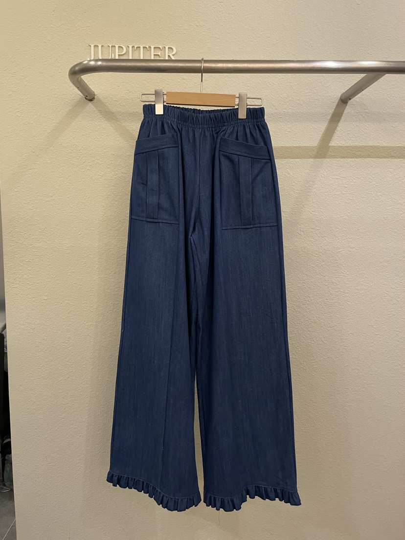 JUPITER東大門代購女士新品人氣休閑熱賣休閑褲荷葉邊長款JUPITER休閑褲