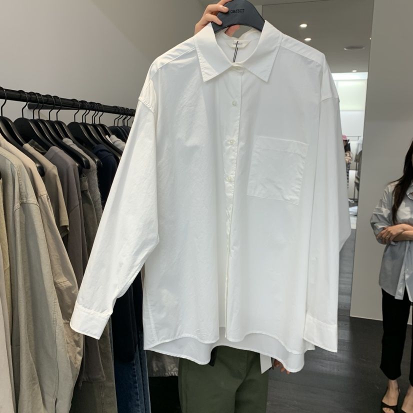 OBJECT韓國直郵女士新品熱賣真品時尚人氣襯衫蕾絲衫寬松OBJECT襯衫/蕾絲衫