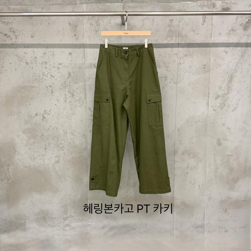 OREE東大門直郵26秋冬新品人氣推薦時尚熱賣休閑褲人字紋Oree休閑褲
