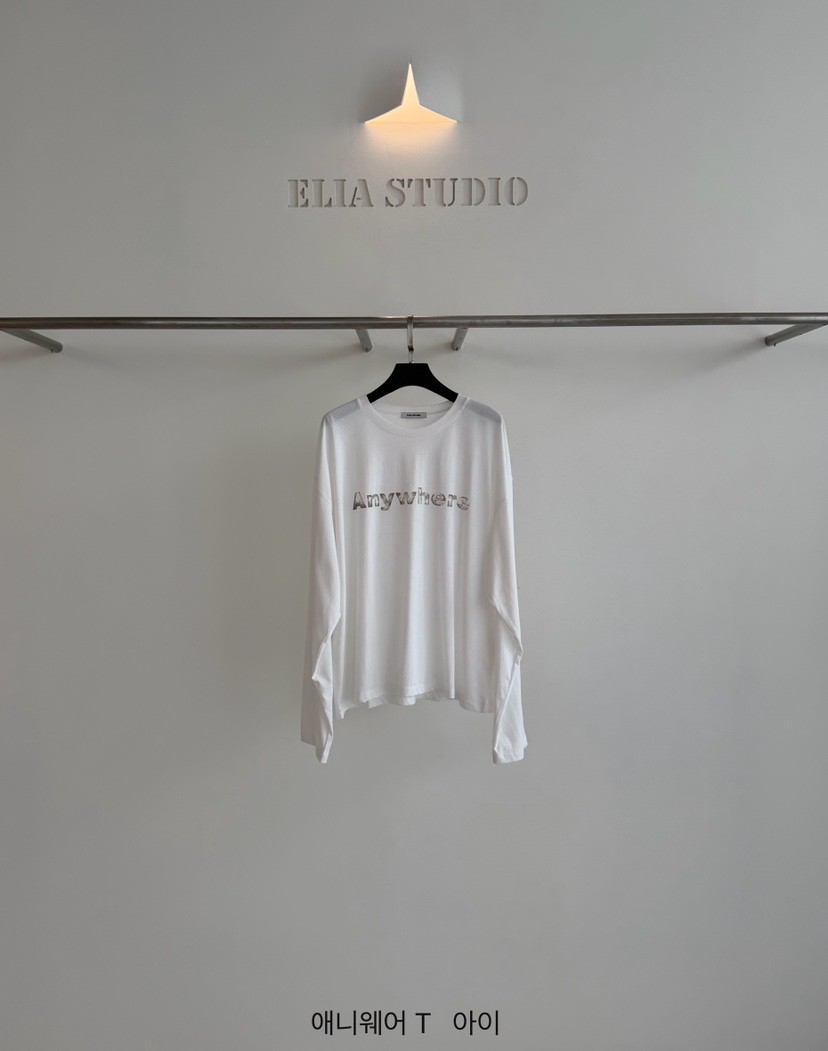 ELIA東大門實拍26秋季新款時尚推薦真品人氣熱賣休閑長袖T恤ELIA長袖T恤
