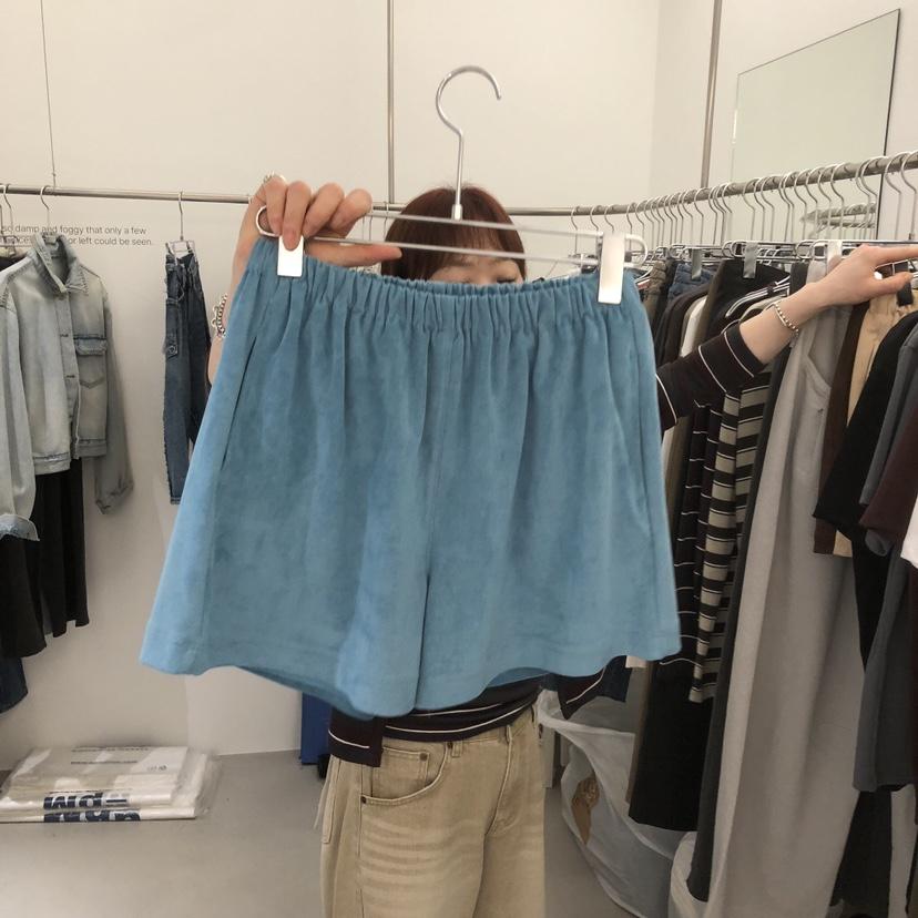 BANY ANCO韓國代購女士新品人氣熱賣真品休閑時尚短褲麂皮BANY ANCO短褲