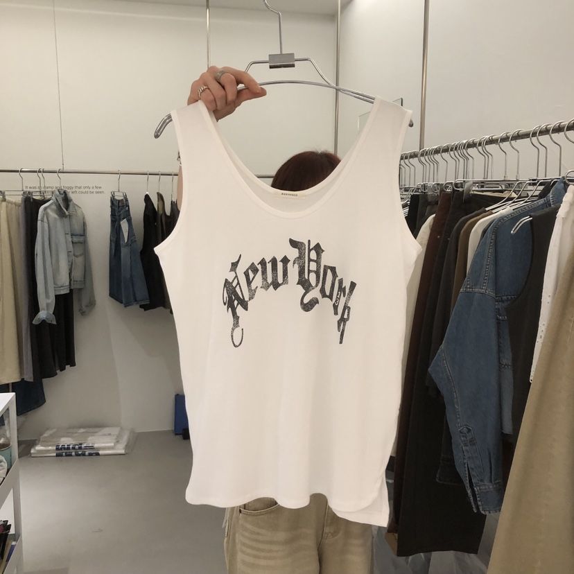 BANY ANCO東大門代購女裝新款推薦人氣休閑吊帶背心U領無袖BANY ANCO吊帶/背心