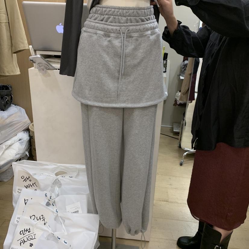 VILLABUTTON韓國代購女士新品時尚休閑推薦人氣真品裙褲層疊VILLABUTTON裙褲