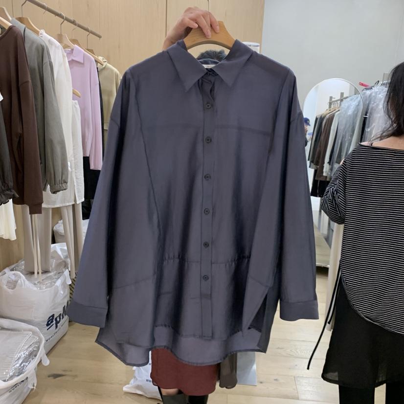 VILLABUTTON韓國代購26秋冬新品推薦真品休閑襯衫蕾絲衫大號VILLABUTTON襯衫/蕾絲衫