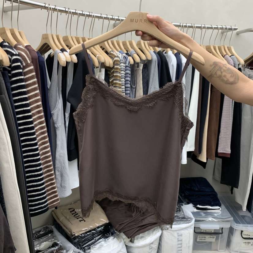 MURR東大門直郵女士新品時尚推薦熱賣真品吊帶背心蕾絲無袖MURR吊帶/背心