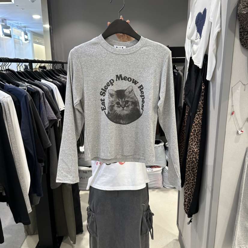 X韓國代購26秋季新品推薦時尚真品休閑人氣熱賣長袖T恤Cido長袖T恤