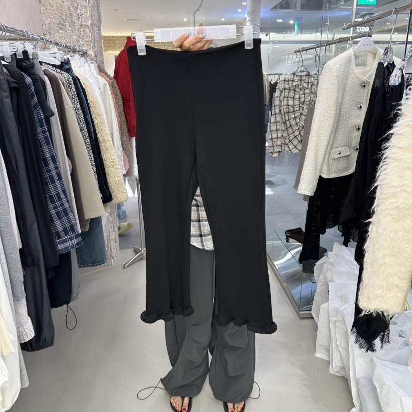 THEMORYPARK東大門代購女裝新品真品熱賣休閑褲七分褲荷葉邊THEMORYPARK休閑褲