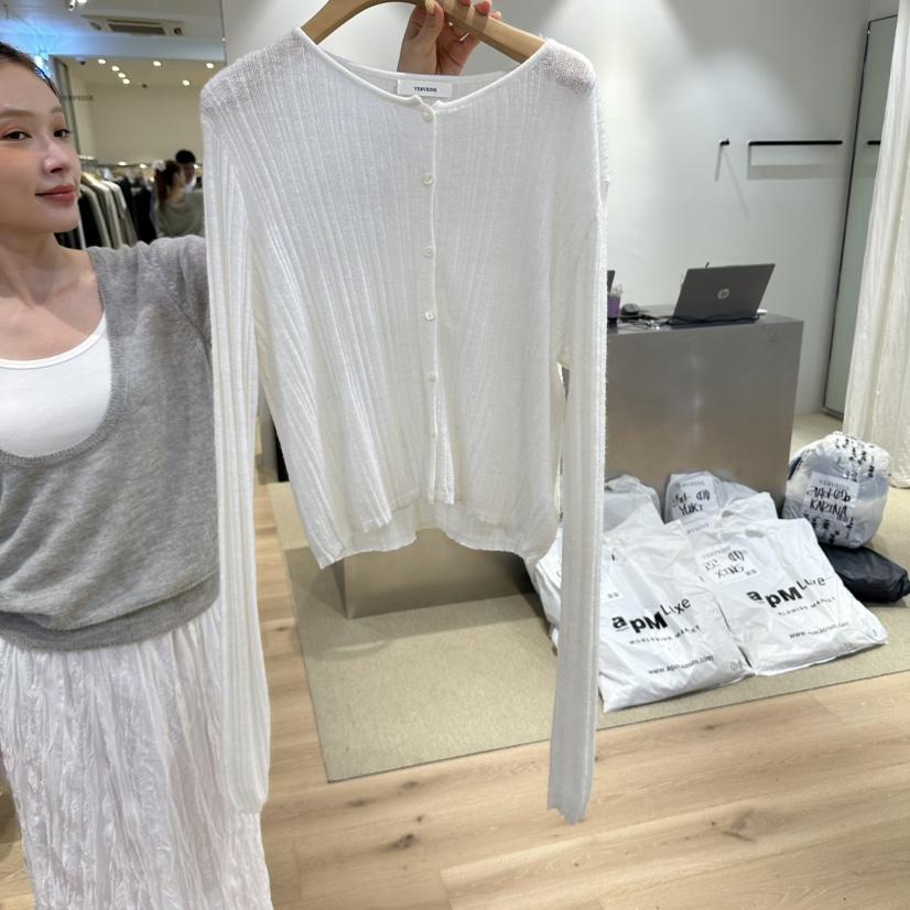 VERVEINE韓國直郵女士新品真品人氣推薦熱賣開衫羊駝開衫VERVEINE開衫