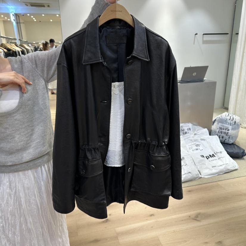 VERVEINE東大門代購女裝新款真品熱賣人氣夾克不含內搭羊皮VERVEINE夾克