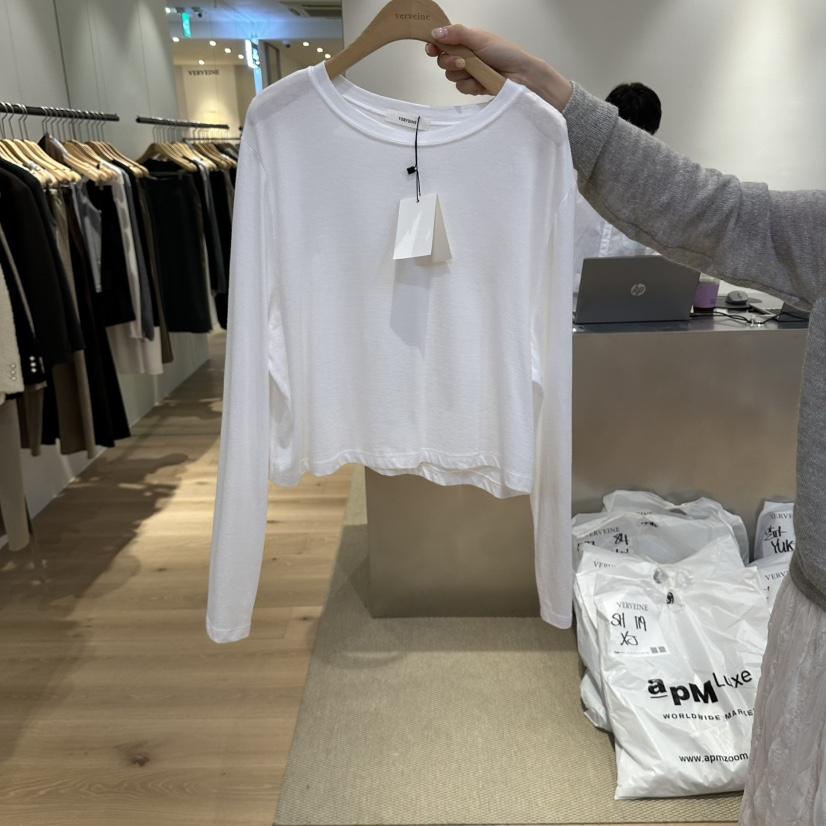 VERVEINE東大門直郵女裝新品人氣時尚推薦長袖T恤莫代爾柔軟VERVEINE長袖T恤
