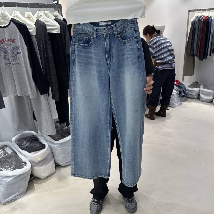 X東大門代購女裝新品人氣休閑推薦時尚真品熱賣牛仔褲HELVETICA牛仔褲