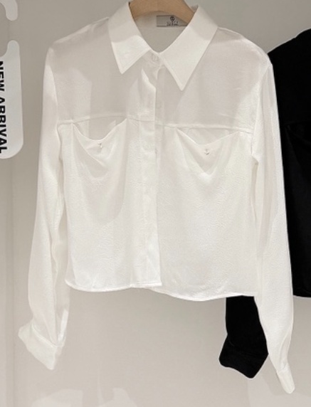 CLOTH東大門實拍女士新品真品休閑推薦時尚襯衫蕾絲衫口袋CLOTH襯衫/蕾絲衫