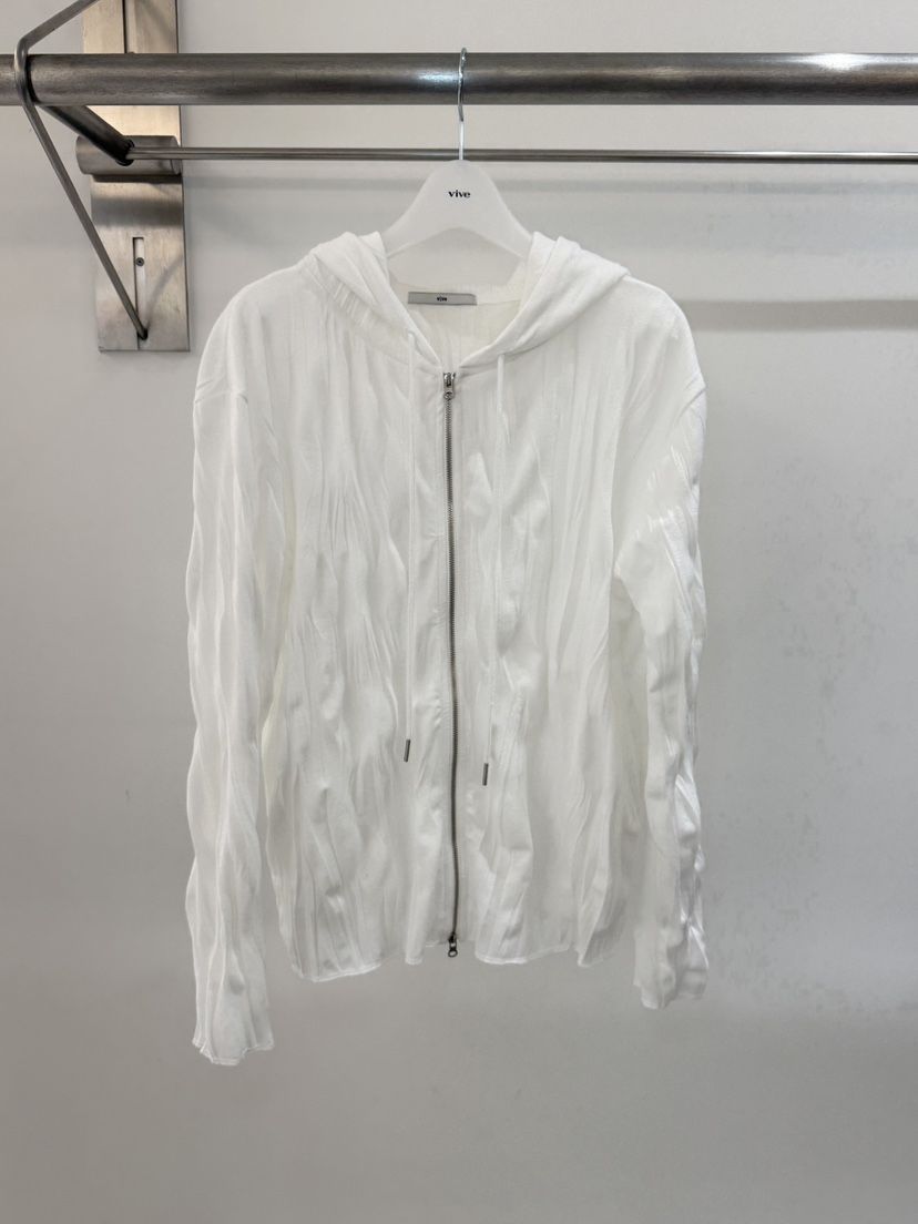 VIVE東大門代購女裝新品人氣熱賣襯衫蕾絲衫拉鏈連帽衫褶皺VIVE襯衫/蕾絲衫