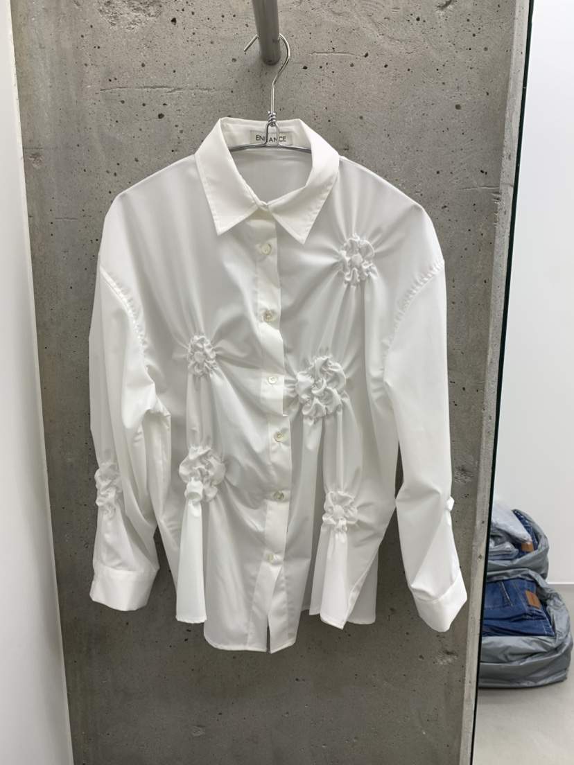 ENHANCE東大門實拍女士新款時尚真品休閑推薦襯衫蕾絲衫刺繡ENHANCE/HOPESMORE襯衫/蕾絲衫