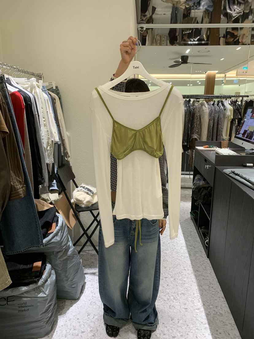 CEDARWOOD韓國代購女裝新品人氣推薦吊帶背心不含內搭天絲CEDARWOOD吊帶/背心