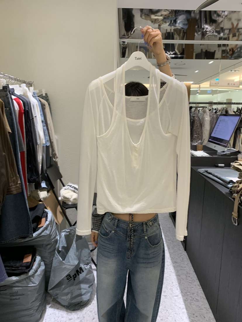 CEDARWOOD東大門直郵女裝新品真品推薦時尚襯衫蕾絲衫假兩件CEDARWOOD襯衫/蕾絲衫