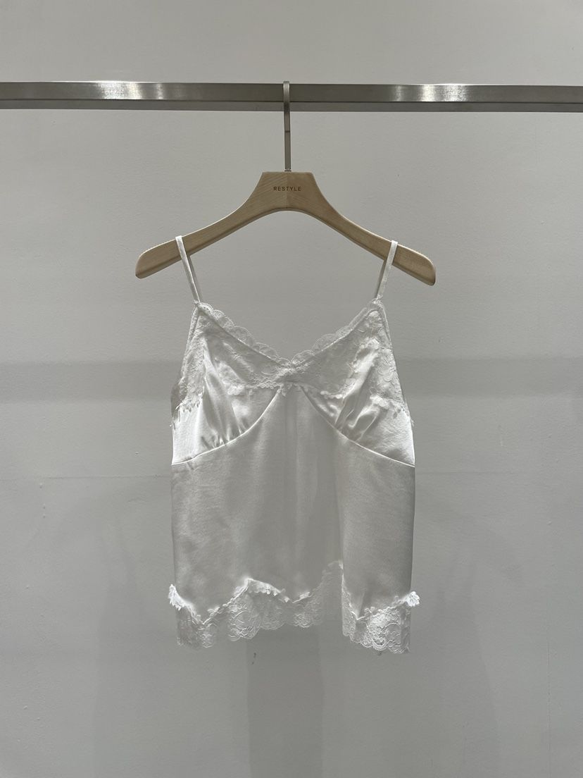 RE STYLE-Q韓國直郵女士新款真品推薦吊帶背心無袖緞面RE STYLE吊帶/背心