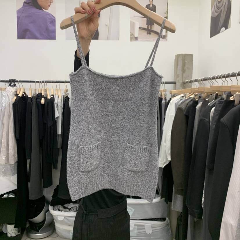 RECOVER東大門實拍女士新品時尚人氣休閑熱賣吊帶背心口袋RECOVER/MOMENT吊帶/背心